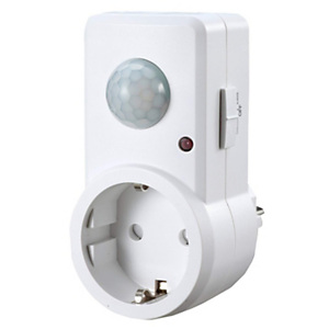 Garza Detector de movimiento infrarrojo para enchufe 120º, blanco Garza Detector de movimiento infrarrojo para enchufe 120º, blanco