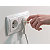 Garza Home Design Regleta con interruptor y enchufe plano, 3 tomas, 1,4 m, blanco - 3