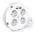 Garza Home Regleta circular múltiple con interruptor, 4 tomas, 2 USB, 1,4 m, blanco - 1
