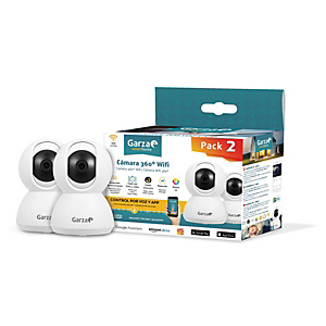 Garza SmartHome Cámara IP WIFI inteligente 360º, pack de 2 Garza SmartHome Cámara IP WIFI inteligente 360º, pack de 2