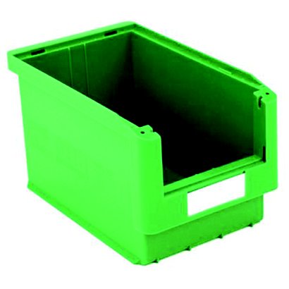 Gaveta de plástico para almacén 10 litros, verde