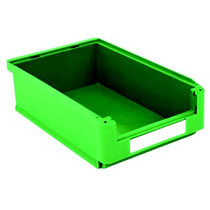 Gaveta de plástico para almacén 17 litros, verde
