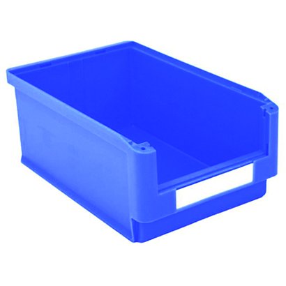 Gaveta de plástico para almacén 24 litros, azul