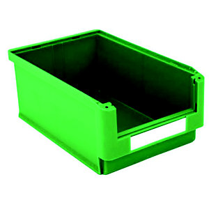 Gaveta de plástico para almacén 24 litros, verde