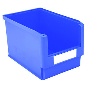Gaveta de plástico para almacén 30 litros, azul