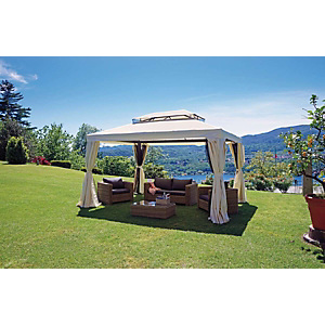 Gazebo rettangolare, 3 x 4 m, Ecrù Gazebo rettangolare, 3 x 4 m, Ecrù