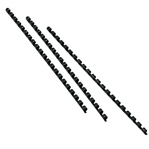 GBC Dorsi plastici a 21 anelli - Diam.anello mm.22 - Colore nero (confezione da 100 pezzi) GBC Dorsi plastici a 21 anelli - Diam.anello mm.22 - Colore nero (confezione da 100 pezzi)