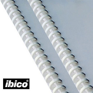 GBC Ibiclick Dorsi per rilegatrici, Diametro 16 mm, Capacità 145 fogli, Trasparente (confezione 50 pezzi)