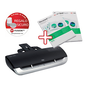 GBC Offerta Plastificatrice Fusion 3000L A3 + 2 confezioni da 100 pouches A4 da 125 micron GBC Offerta Plastificatrice Fusion 3000L A3 + 2 confezioni da 100 pouches A4 da 125 micron
