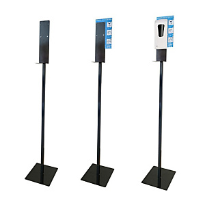 GBC Piantana porta dispenser per liquido o gel igienizzante per mani Gelly, Nero GBC Piantana porta dispenser per liquido o gel igienizzante per mani Gelly, Nero