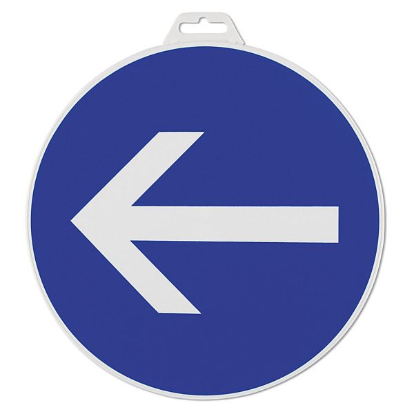 Gebodbord voor verplichte rijrichting diameter 30 cm