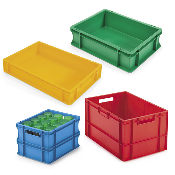 Gekleurde euronorm stapelbak RAJA geel 400x300x325mm