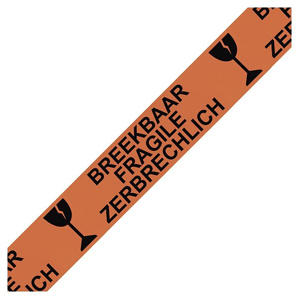 Gekleurde geruisloze PP-tape: Breekbaar-Fragile- Zerbrelich - 7