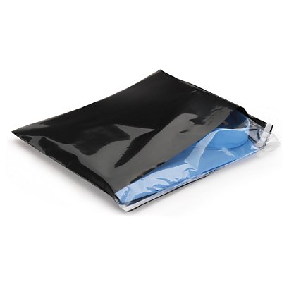 Gekleurde ondoorzichtige plastic envelop zwart Raja 50x 46 100 micron - 1