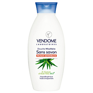 Gel douche micellaire Vendome extrait d'Aloe vera bio, 400 ml Gel douche micellaire Vendome extrait d'Aloe vera bio, 400 ml