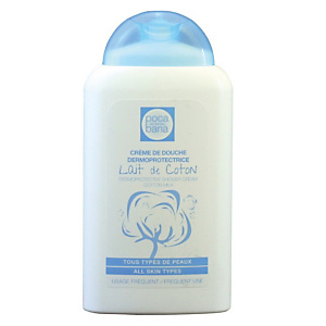 Gel douche Poca Bana lait de coton , flacon de 300 ml Gel douche Poca Bana lait de coton , flacon de 300 ml