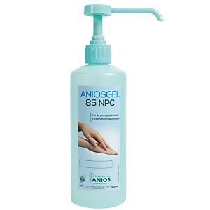 Gel hydroalcoolique Aniosgel 85 NPC Anios, flacon pompe de 500 ml Gel hydroalcoolique Aniosgel 85 NPC Anios, flacon pompe de 500 ml