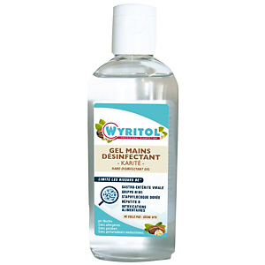 Gel hydroalcoolique au karité Wyritol , flacon de 100 ml Gel hydroalcoolique au karité Wyritol , flacon de 100 ml