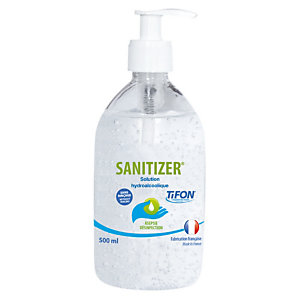Gel hydroalcoolique Sanitizer 500 ml, lot de 6 flacons