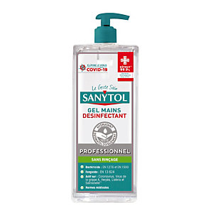 Gel hydroalcoolique Sanytol thé vert 1 L