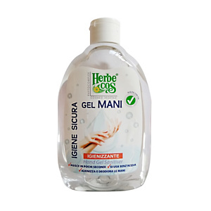 Gel igienizzante mani Herbe Cos, Alcool 71%, Flacone 500 ml Gel igienizzante mani Herbe Cos, Alcool 71%, Flacone 500 ml