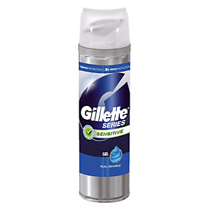 Gel à raser Gillette Series peau sensible, l'aérosol de 200 ml Gel à raser Gillette Series peau sensible, l'aérosol de 200 ml