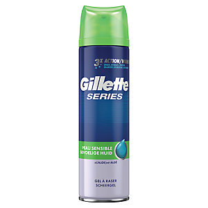 Gel à raser Gillette Series peau sensible, l'aérosol de 200 ml