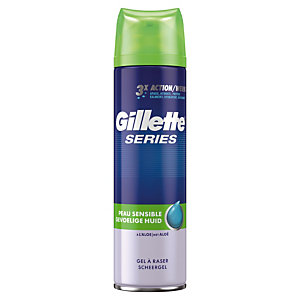 Gel à raser Gillette Series peau sensible, l'aérosol de 200 ml