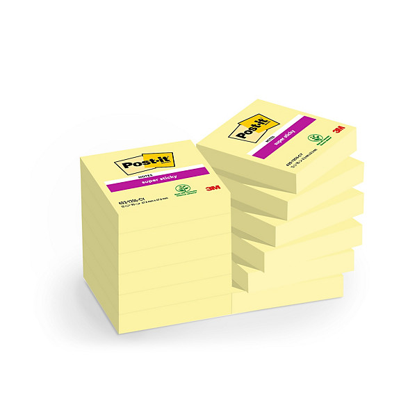 Gele memo's Super Sticky Post-it 51 x 51 mm