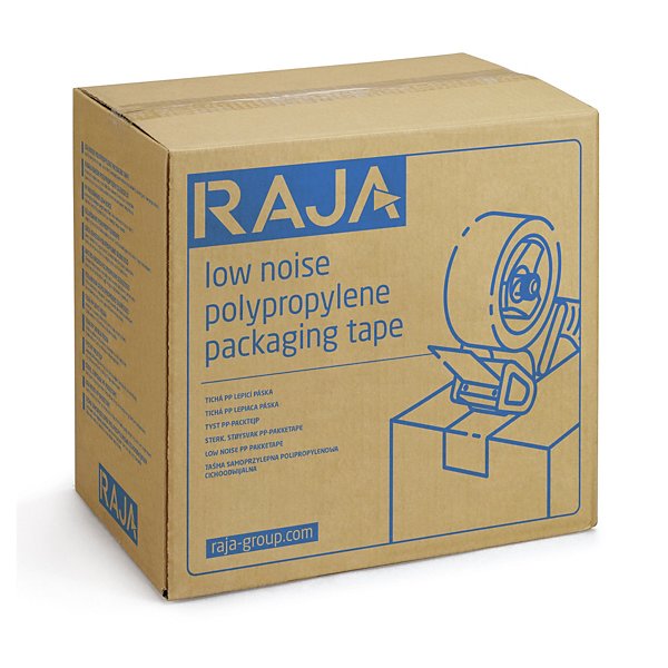 Geluidsarme PP-tape RAJA bruin 48 mm x 100 m - 2
