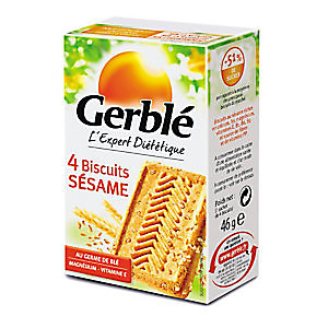 Gerblè Biscuits diététiques Sésame - Lot de 18 boîtes de 46 g