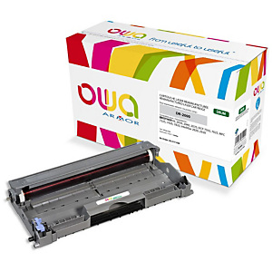Gereviseerde inktpatroon OWA, Brother-compatibel Brother DR-2000 zwart voor laser printer