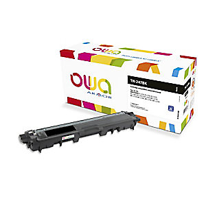 Gereviseerde inktpatroon OWA, Brother-compatibel Brother TN-247BK zwart voor laser printer