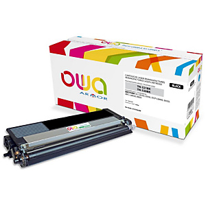 Gereviseerde inktpatroon OWA, Brother-compatibel BROTHER TN-321 / 326Y zwart voor laser printer