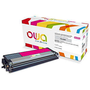 Gereviseerde inktpatroon OWA, Brother-compatibel BROTHER TN-325M magenta voor laser printer
