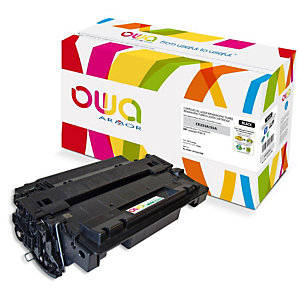 Gereviseerde inktpatroon OWA, HP-compatibel HP 55A CE255A zwart voor laser printer