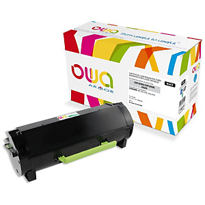 Gereviseerde inktpatroon OWA, Lexmark-compatibel LEXMARK 50F2H00 zwart voor laser printer