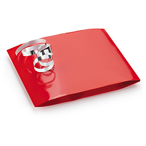 Geschenkzakje van lakpapier met sluitklep Geschenkzakje van lakpapier met sluitklep