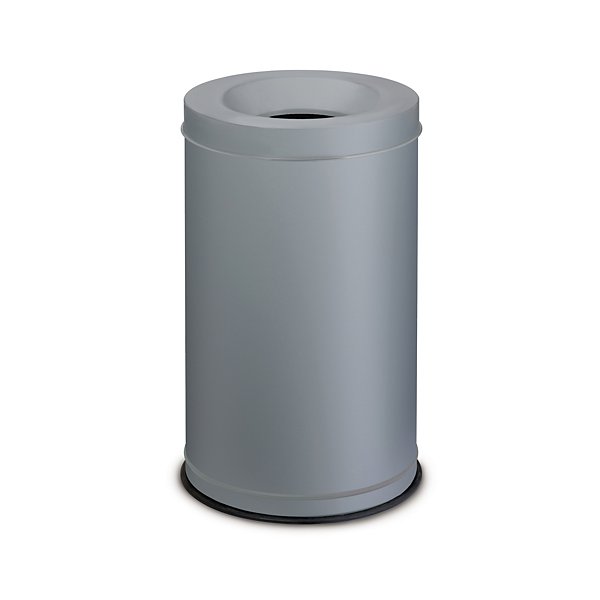 Gettacarte autoestinguente in metallo grigio capacità 30 litri - 4