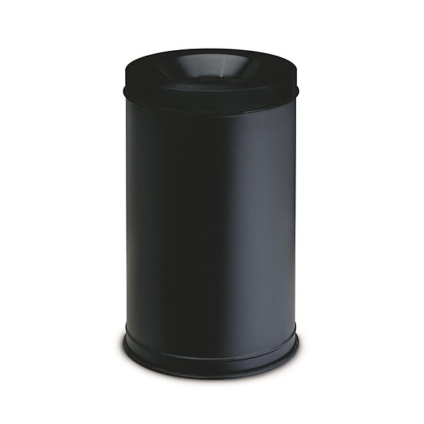Gettacarte autoestinguente in metallo nero capacità 120 litri - 3