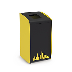 Gettacarte per raccolta differenziata in metallo colorato capacità 80 litri Gettacarte per raccolta differenziata in metallo colorato capacità 80 litri