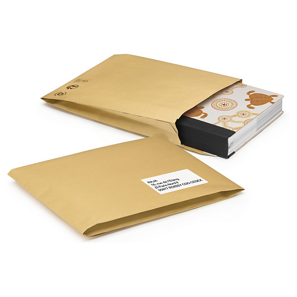 Gewatteerde papieren envelop 100% gerecycled 22,4x31,9x4 cm - 1