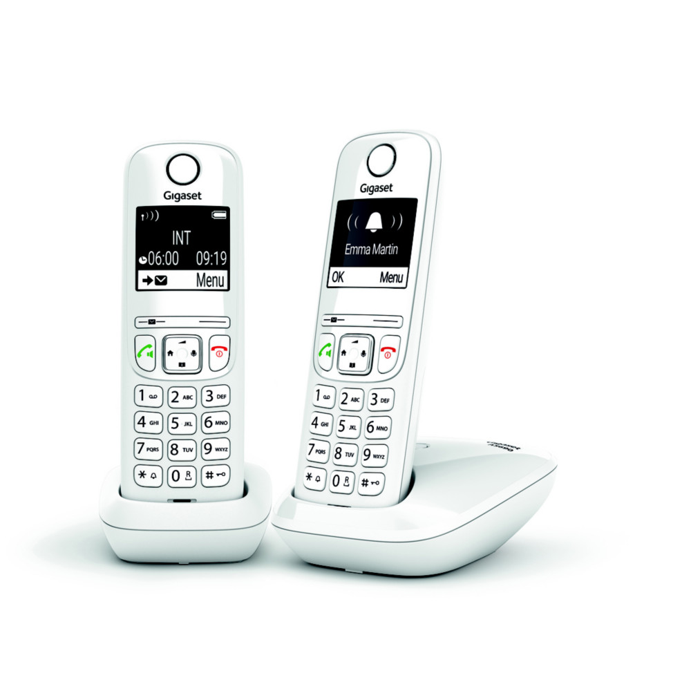 Gigaset Téléphone sans fil AS690 Duo - Blanc