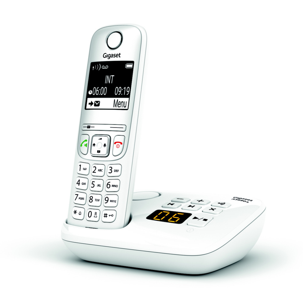 Gigaset Téléphone sans fil AS690A avec répondeur - Blanc