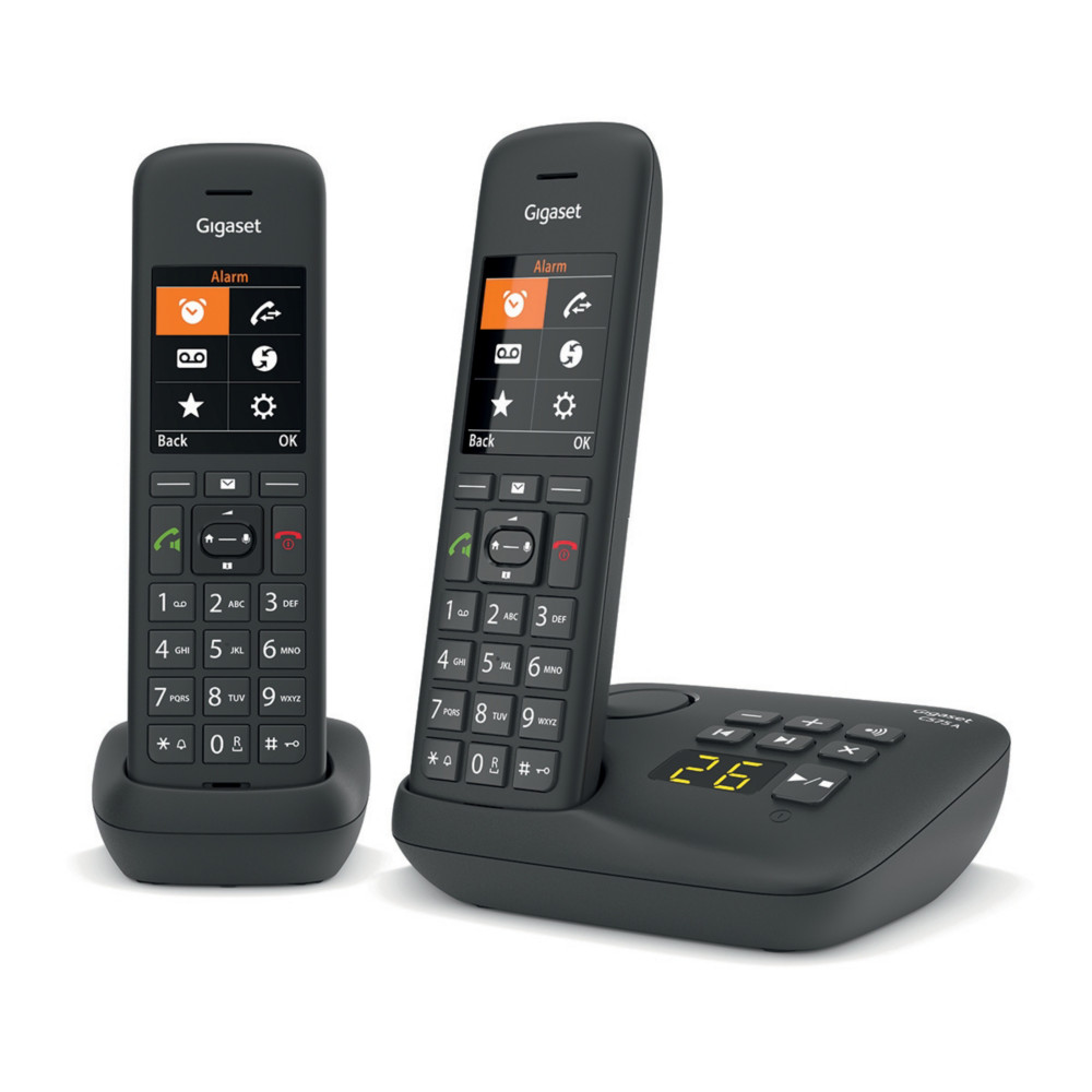 Gigaset Téléphone sans fil C575A Duo avec répondeur - Noir