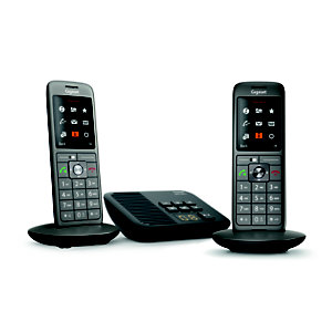 Gigaset Téléphone sans fil CL660A Duo, avec répondeur - Anthracite