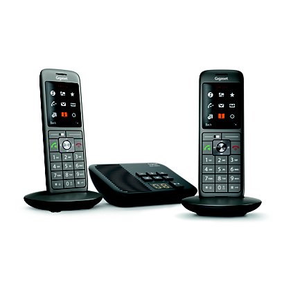 Gigaset Téléphone sans fil CL660A Duo, avec répondeur - Anthracite