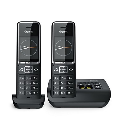 Gigaset Téléphone sans fil COMFORT 550A Duo noir avec répondeur