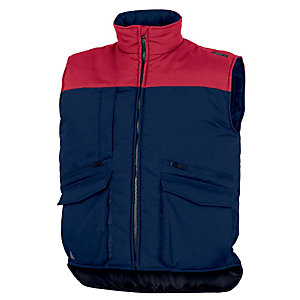 Gilets multipoches marine et rouge. Delta Plus, taille S
