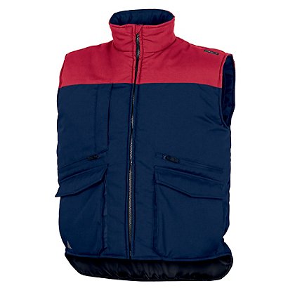 Gilets multipoches marine et rouge. Delta Plus, taille S - 1